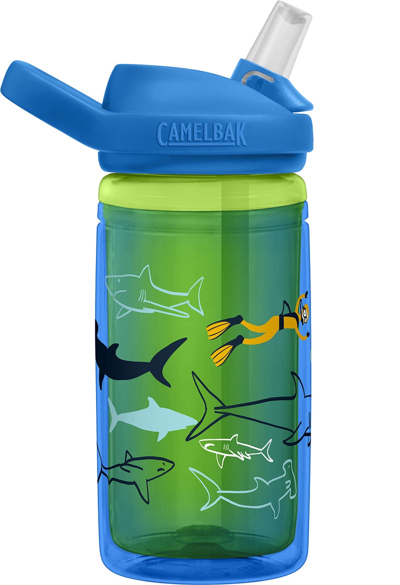CAMELBAK زجاجة كاملباك إيدي+ للأطفال معزولة خالية من BPA، 14 أونصة، سمكة قرش الغوص - Image 2