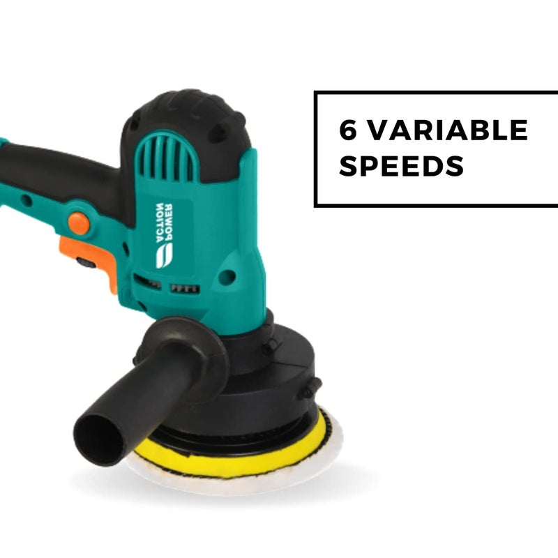 Sulfar Power Action Machine Car Polisher 450W 220V, 50Hz, Wheel Diameter 125mm, No-load Speed 500-2500/min with Spindle Lock (CP450, Green) - Image 4