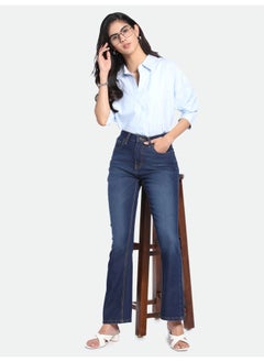 Dennis Lingo Indigo Boot Cut Jeans for Women - Stretch Cotton Blend  - Image 1