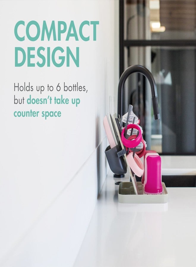 Boon Groove Vertical Baby Bottle Drying Rack - Customizable Drying Rack for Bottles, Toddler Cups, and Baby Accessories - Baby Bottle-Feeding Supplies - Holds 6 Baby Bottles - Image 3