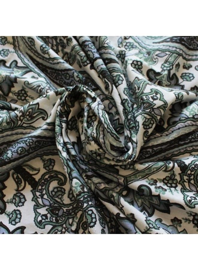 IndiaWeaves Bedsheet and 2 pillow covers grey paisley pattern - Image 3