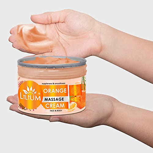 Lilium Orange Face & Body Massage Cream & Multifunction 5in1 Massager (250g) - Image 2