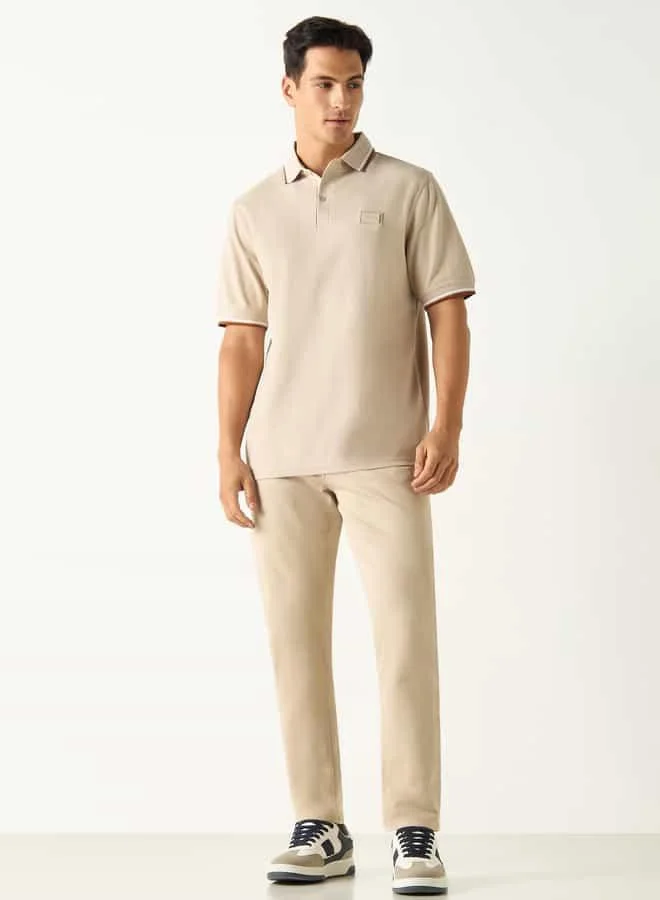 Emperor Emperor Solid Polo T-shirt with Short Sleeves