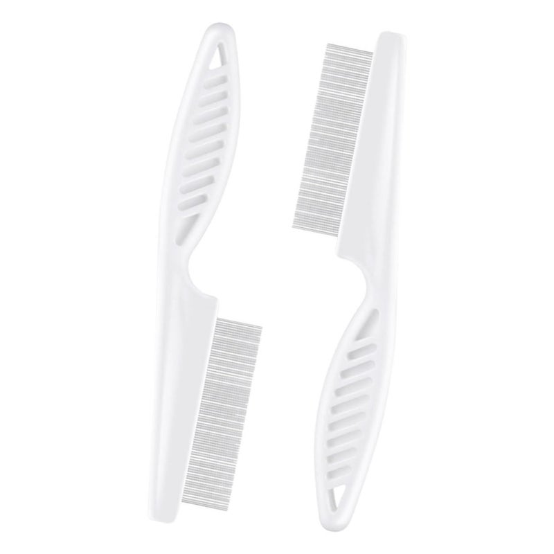 Luxshiny 2pcs Metal Dog Comb Flea and Dandruff Removal Pet Grooming Comb with Fine Teeth for Sensitive Skin for Dogs and Cats Gentle Dematting and Hair Removal Tool - Image 1