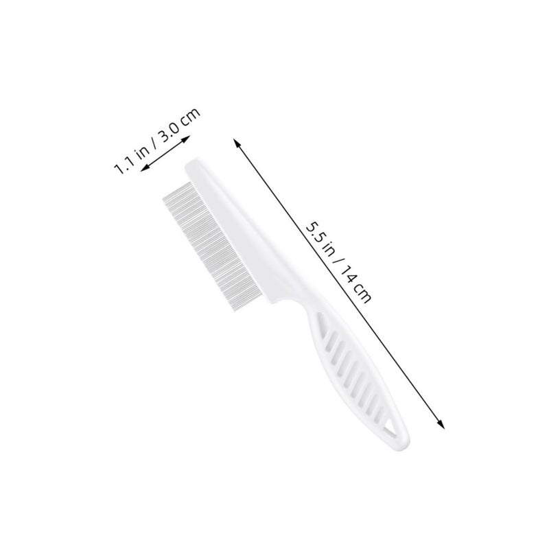 Luxshiny 2pcs Metal Dog Comb Flea and Dandruff Removal Pet Grooming Comb with Fine Teeth for Sensitive Skin for Dogs and Cats Gentle Dematting and Hair Removal Tool - Image 2