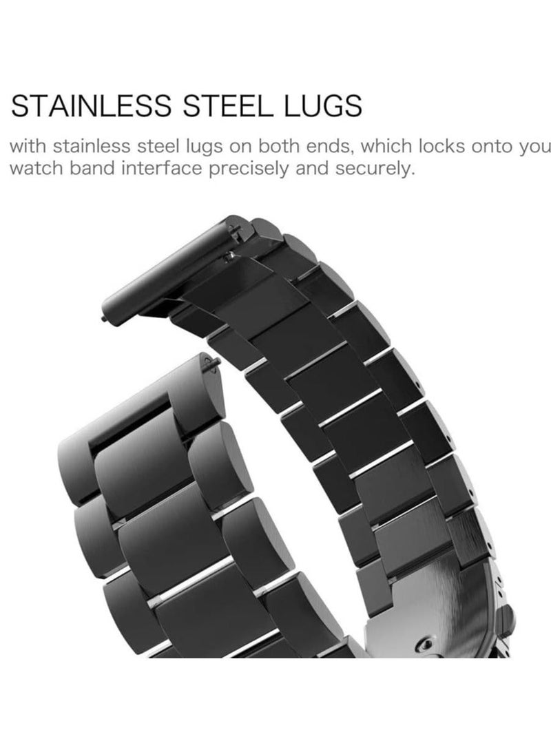 Metal Watch Band Compatible with Huawei Watch 4 Pro/GT Runner/GT4 46mm/GT3 46mm/GT2 46mm Wrist Strap Compatible with Huawei Watch 3/Watch 3 Pro Bands for Huawei Watch GT2 Pro/GT3 Pro Bracelet - Image 4