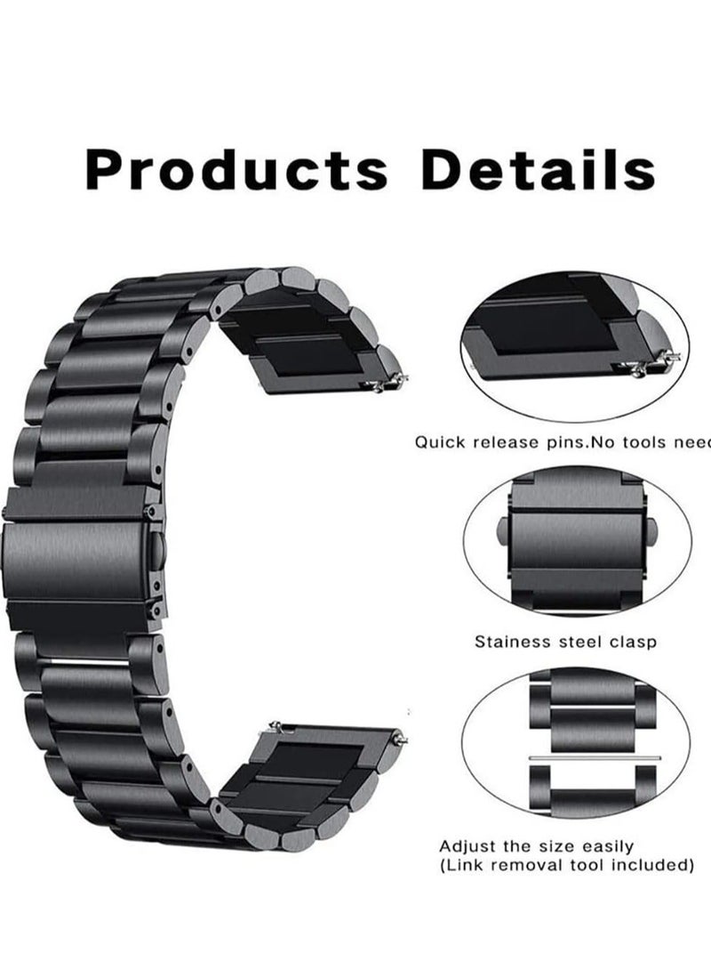 Metal Watch Band Compatible with Huawei Watch 4 Pro/GT Runner/GT4 46mm/GT3 46mm/GT2 46mm Wrist Strap Compatible with Huawei Watch 3/Watch 3 Pro Bands for Huawei Watch GT2 Pro/GT3 Pro Bracelet - Image 5