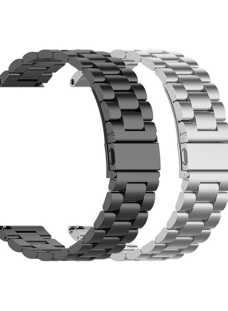 Metal Watch Band Compatible with Huawei Watch 4 Pro/GT Runner/GT4 46mm/GT3 46mm/GT2 46mm Wrist Strap Compatible with Huawei Watch 3/Watch 3 Pro Bands for Huawei Watch GT2 Pro/GT3 Pro Bracelet - Image 1