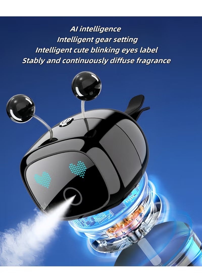 Uliova Smart Robot Car Aroma Diffuser, 160ml Automatic Spray Air Freshener, 3-Level Fragrance Adjustment, Air Vent Aromatherapy Perfume Diffuser for Car Interior - Image 3