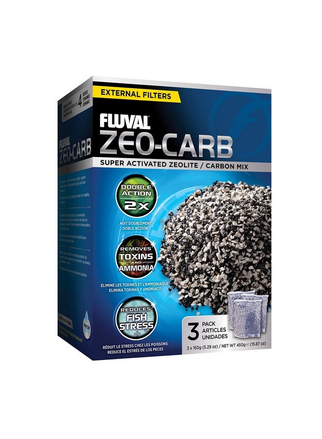 Fluval ZeoCarb, Chemical Filter Media For Freshwater Aquariums, 150Gram Nylon Bags, A1490 , White, All Breed Sizes, Pack Of 1 (3 Count) - Image 1
