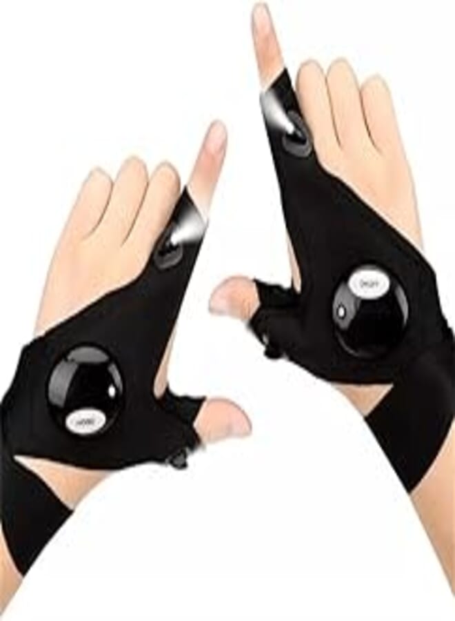 BHD LED Flashlight Gloves for Dad or Gift for Men - Kitchen Gadget, Camping, Car Accessories for Men - Cool Stuff Under 10 Dollar Gifts 