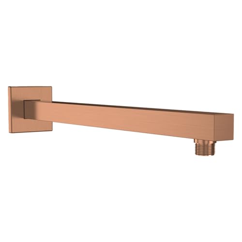 ALTON SHR20635 Stainless Steel, 21-INCH Square Shower Arm With Wall Flange, Rose Gold - Image 1