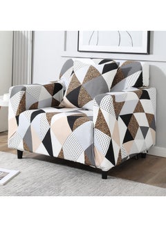 HOKIPO Elastic Stretchable Single Seater Sofa Cover (AR-4093-D9-Grey Brown Geometric) - pzsku/Z0234A8538F0FB19C173EZ/45/_/1737721233/a2f667df-f7f0-4df7-9e9e-51af92497f38