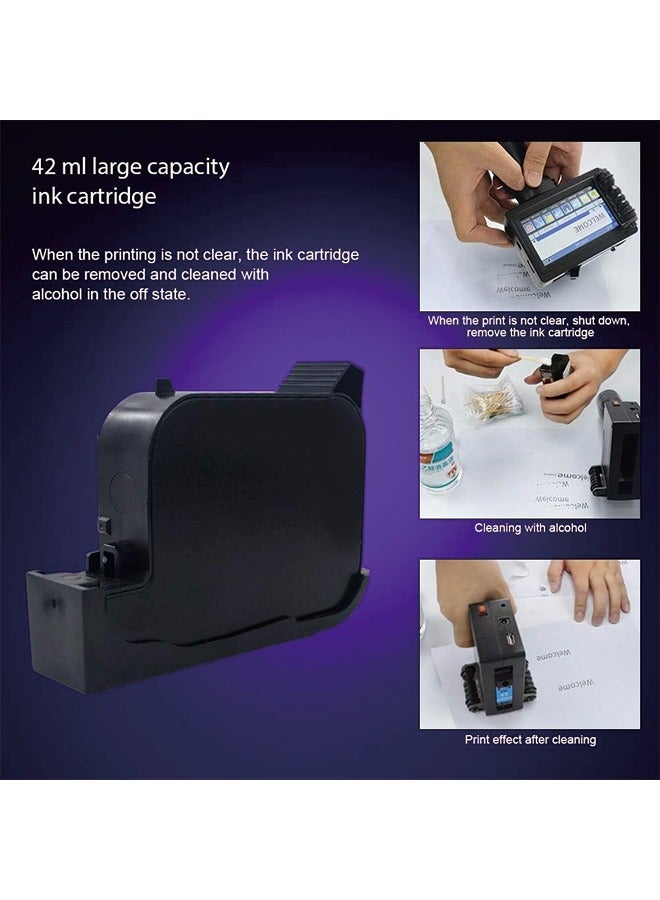 Original Portable Ink Cartridge Quick-Dry Replacement 42ml Ink Cartridge for Handheld Inkjet Printer Coding Machine（Red） - Image 4