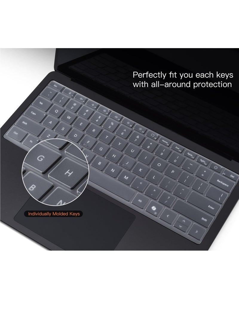1Pack Keyboard Cover Protector Skin for Microsoft 2024 Surface Laptop (7th Edition Copilot+ PC) 13.8"/15", US English Layout, Ultra Thin Protective High Transparency TPU Keyboard Film - Image 1