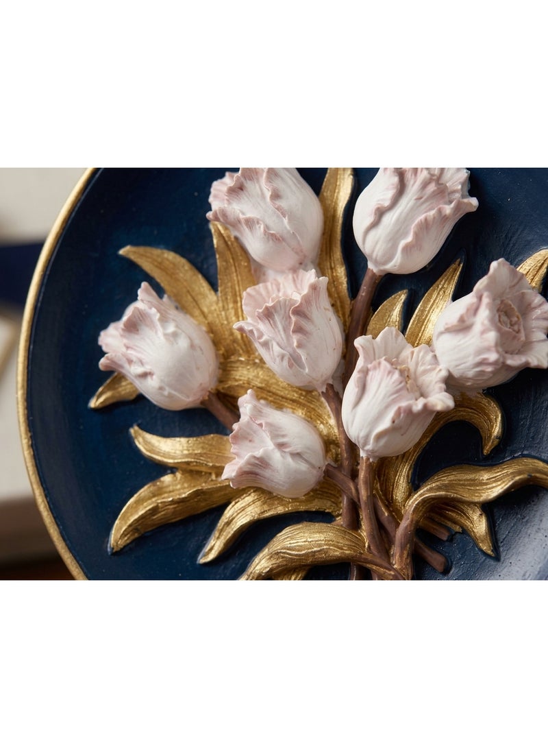 2-Piece Decorative Ceramic Plates Set with Clear Acrylic Stands - Image 4