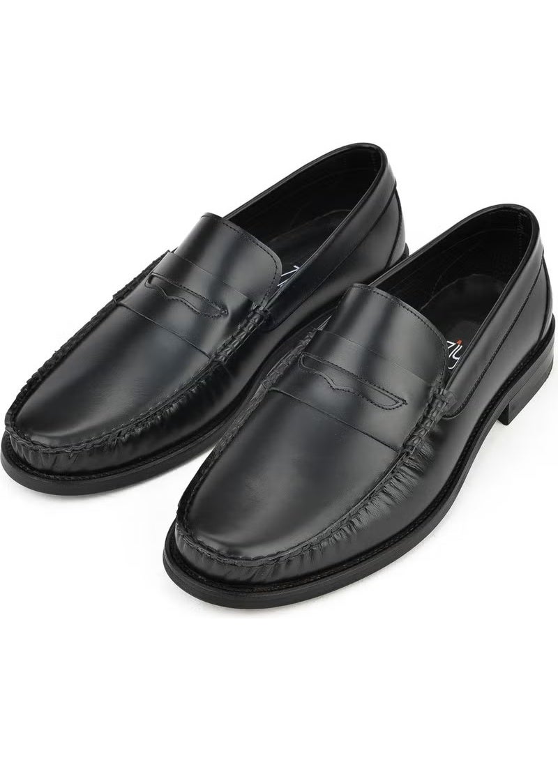 Ziya , Men's Genuine Leather Classic Shoes 1331028Z2017 Black - Image 3