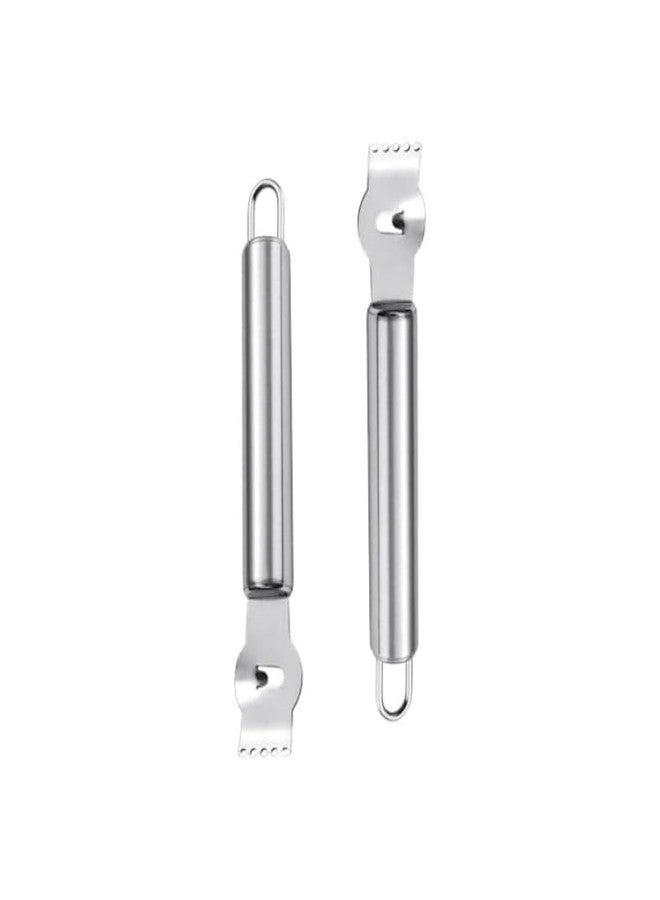 TIYOORTA 2Pcs Stainless Steel Lemon Zester Grater with Hole Citrus Orange Peeling Tool Fruit Peelers Mandolines and Slicers Graters, Peelers and Slicers - Image 1