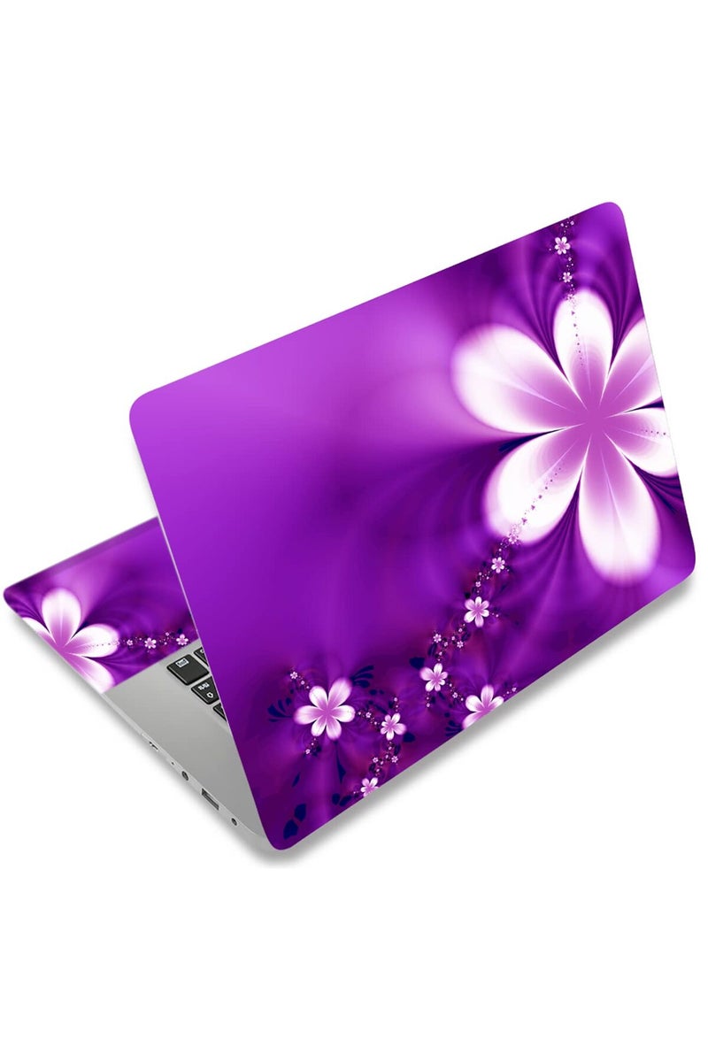 icolor Purple Flowers 11.6 13 13.3 14 15 15.6 inches Netbook Laptop Skin Sticker Reusable Protector Cover Case for Laptop Notebook FY-NEK-13 - Image 1