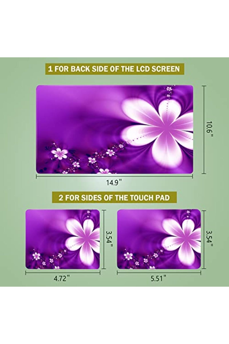 icolor Purple Flowers 11.6 13 13.3 14 15 15.6 inches Netbook Laptop Skin Sticker Reusable Protector Cover Case for Laptop Notebook FY-NEK-13 - Image 4