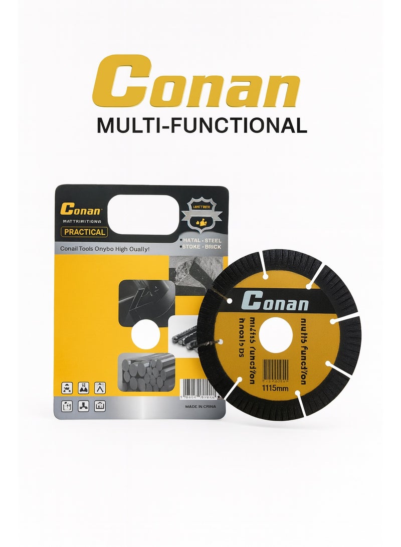 Conan Multi-Functional Cutting Disc 115mm – Model COM120115 | For Metal, Steel, Stone & Brick | High-Performance Industrial Cutting Wheel - Image 1