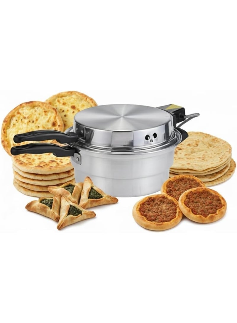 SONEX Electric Arabic Bread Maker 32CM | Multifunctional Saj Maker for Khubz, Roti, Pita & Flatbread | 1200W Non-Stick Khameer Maker with Double Heating Plate - Image 1