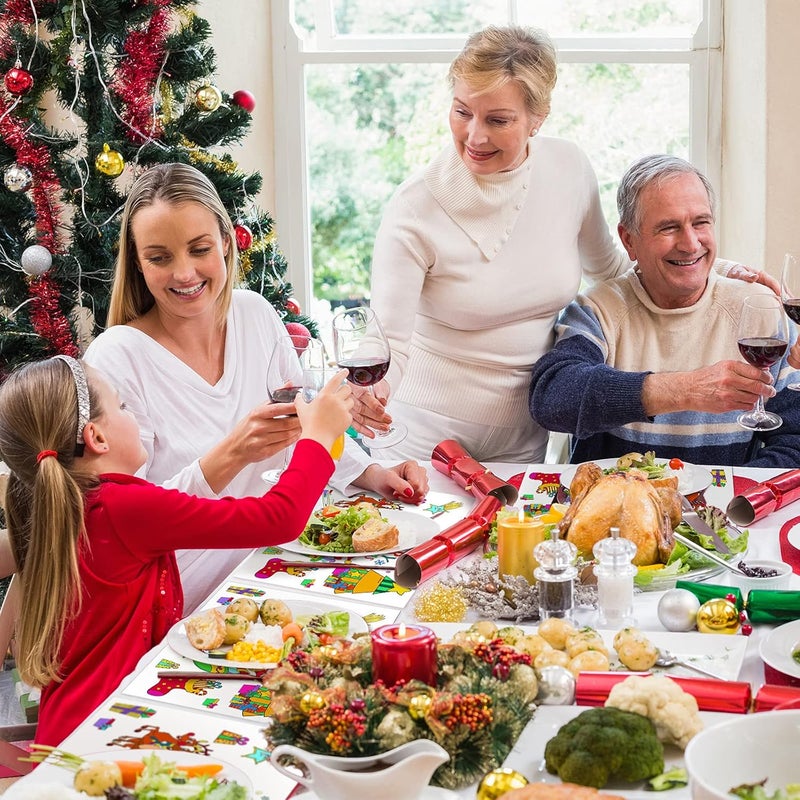 klarako 40 Pieces Christmas Coloring Placemats for Kids Santa Snowflake Disposable Paper Table Mats Xmas Coloring Activity Paper Mats Winter Place Mats for Home Table School Party DIY Crafts Decorations - Image 4