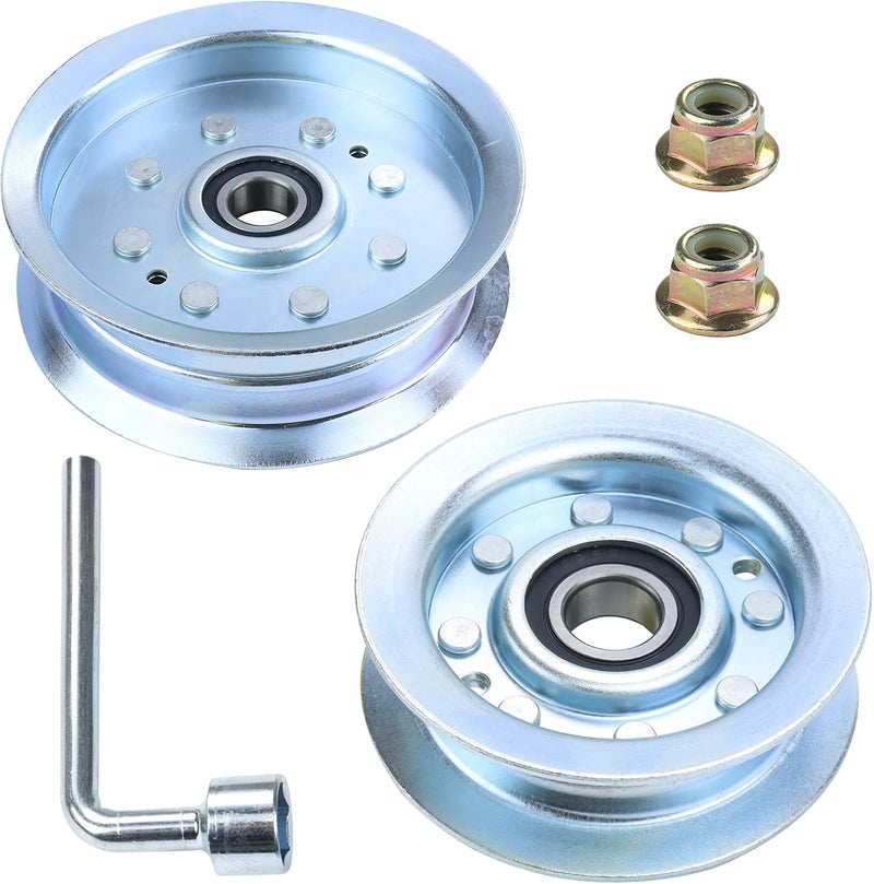 POSFLAG GY20067 Idler Pulley with GY20629 Idler Pulley Replaces John Deere Part GY22082, John Deere GY22172 Pulley, GY20110 Idler Pulley, Cub Cadet 756-05034A for John Deere D140 L110 D105 Tractors - Image 1