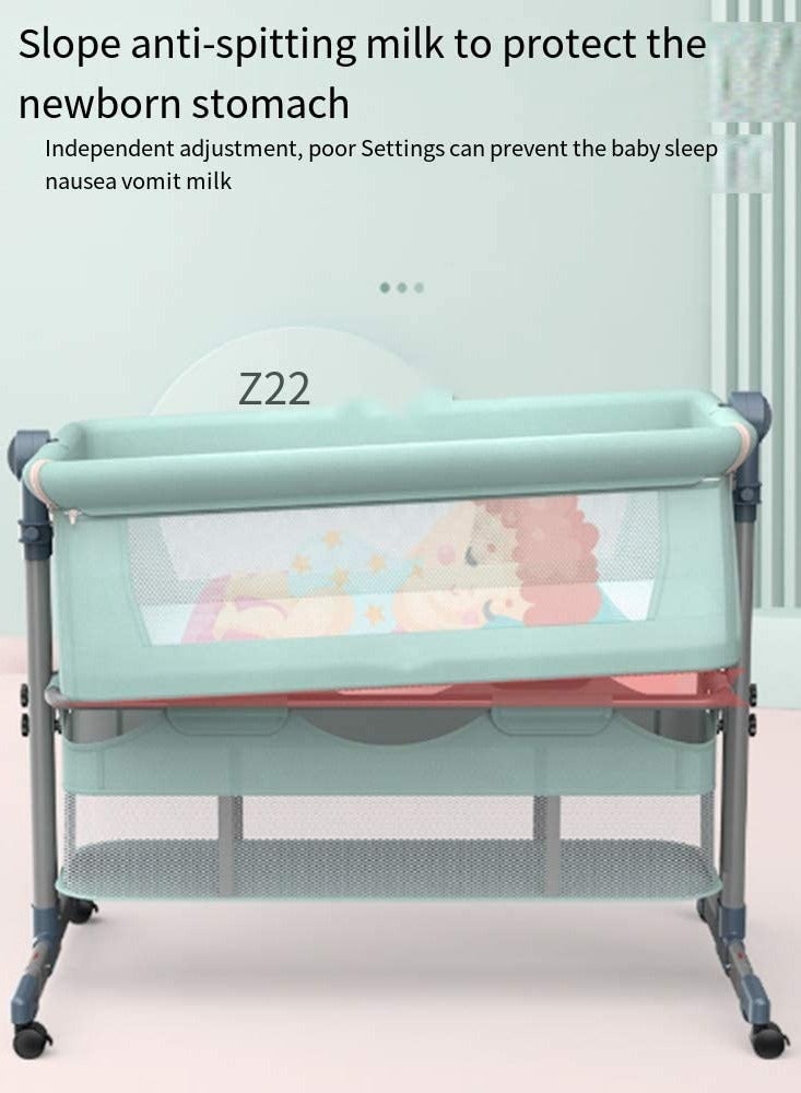 Cool Baby Portable Removable Folding Adjustable Height Spliced-Size Crib - Image 3