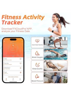 Excefore Smart Watch with Earbuds, 2 in-1 Smart Watch for iPhone Compatible, Blood Pressure Watch Pro for Men, IP X7 Waterproof Fitness Tracker MP3, Voice Recorder, Heart Rate Sleep Monitor, Long Time Standby  - Image 2