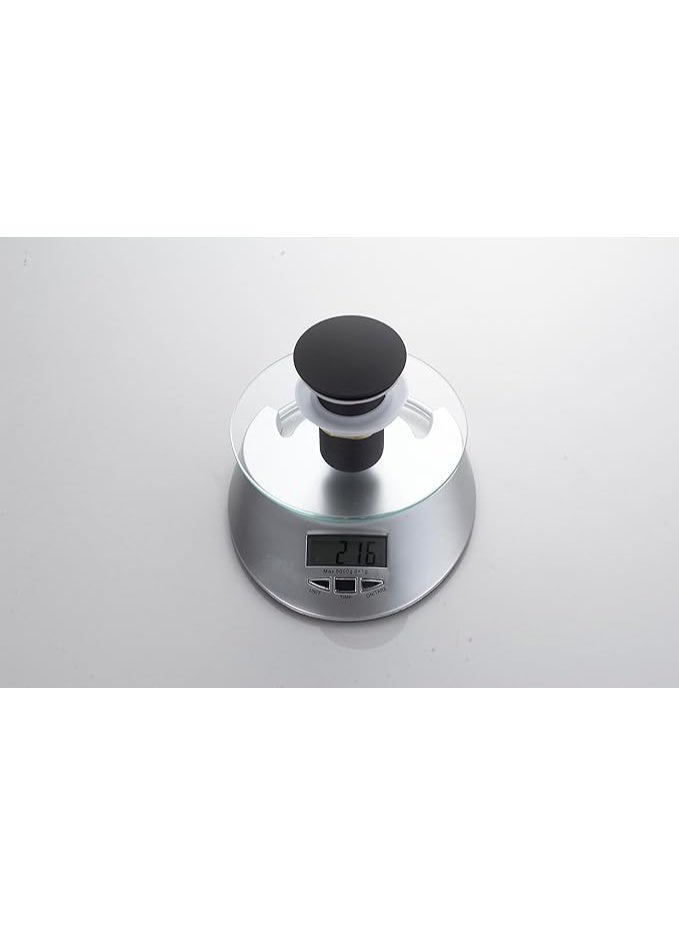 Lynacz Original Pop-Up Waste Stainless Steel 304 Wash Basin Drainer G1-1/4'' Push Type Plug Stopper (Black) - Image 5