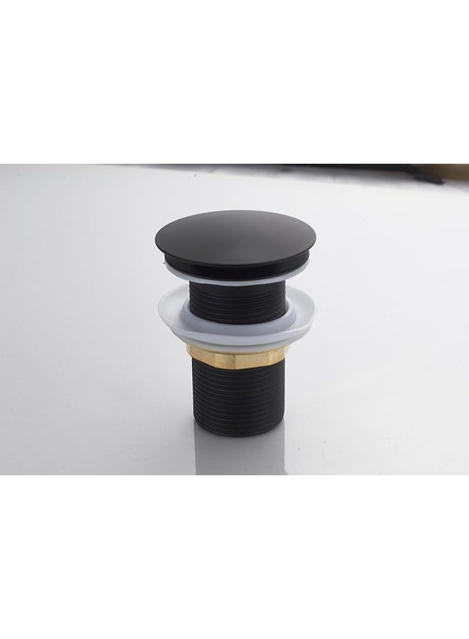 Lynacz Original Pop-Up Waste Stainless Steel 304 Wash Basin Drainer G1-1/4'' Push Type Plug Stopper (Black) - Image 3