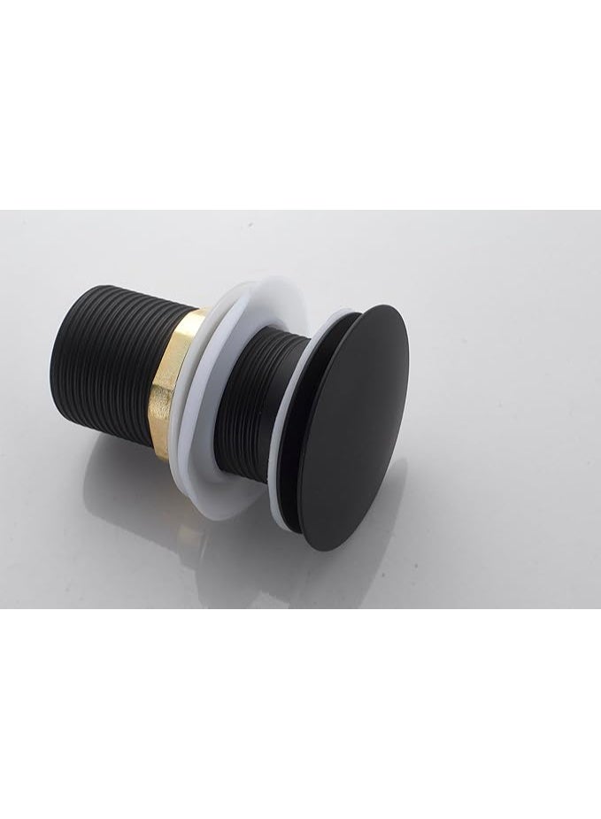 Lynacz Original Pop-Up Waste Stainless Steel 304 Wash Basin Drainer G1-1/4'' Push Type Plug Stopper (Black) - Image 2