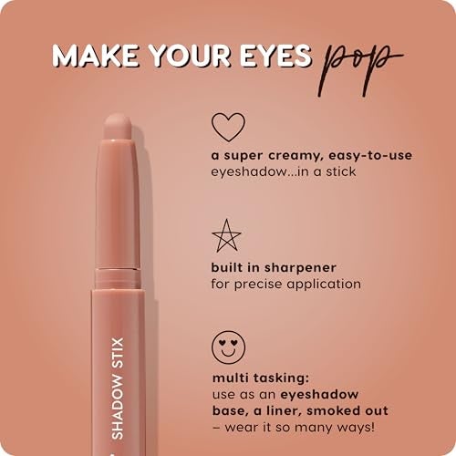 ColourPop Shadow Stix - Cream Eyeshadow Stick with Long-Lasting Color - Multi-Use Cream Makeup with a Built-In Sharpener & Precise Tip for Easy Application - Bare With Me (0.05 oz) - Image 4