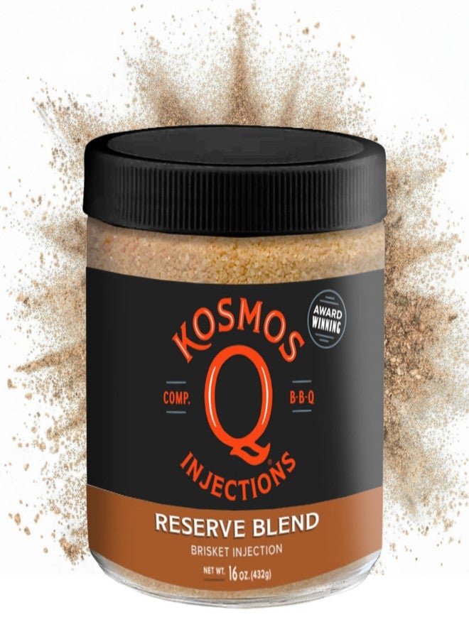 Kosmos Q مزيج كوسموس كيو ريزيرف بلند لحقن لحم الصدر، تتبيلة لحم بقري فاخرة للشواء، لبريسكت طري وعصاري، معزز بالفوسفات للاحتفاظ بالرطوبة، توابل بجودة المنافسات، خالٍ من الغلوتين، عبوة 16 أونصة - Image 1
