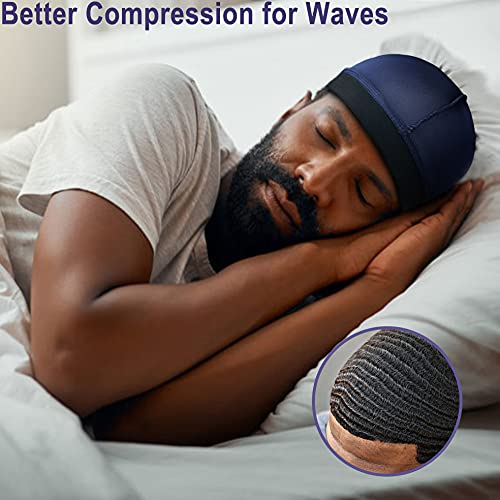 Selalu 4Pcs Wave Cap, Silk Stocking Wave Caps for 360 Waves, Silky Durag for Men, Stain Caps - Image 5