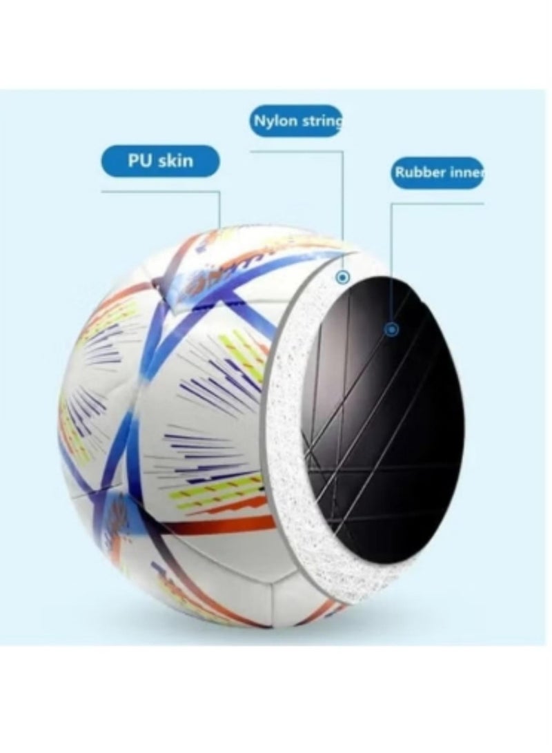 Generic 2022  Football Training soccer Ball Size 5 Best for Playing Indoor Outdoor With Free Gift - Image 3