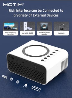 Mini Portable Video Projector with 5G WiFi, HD 1080P Supported, Portable Movie Projector Compatible with TV Stick/HDMI/USB/PS5/iOS/Android - pzsku/Z02351FCD297CEE0F1791Z/45/_/1702111740/aaa61191-ec62-4513-9816-cb8093b3a851