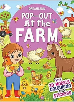 Pop-Out at the Farm- With 3D Models Colouring Stickers Paperback