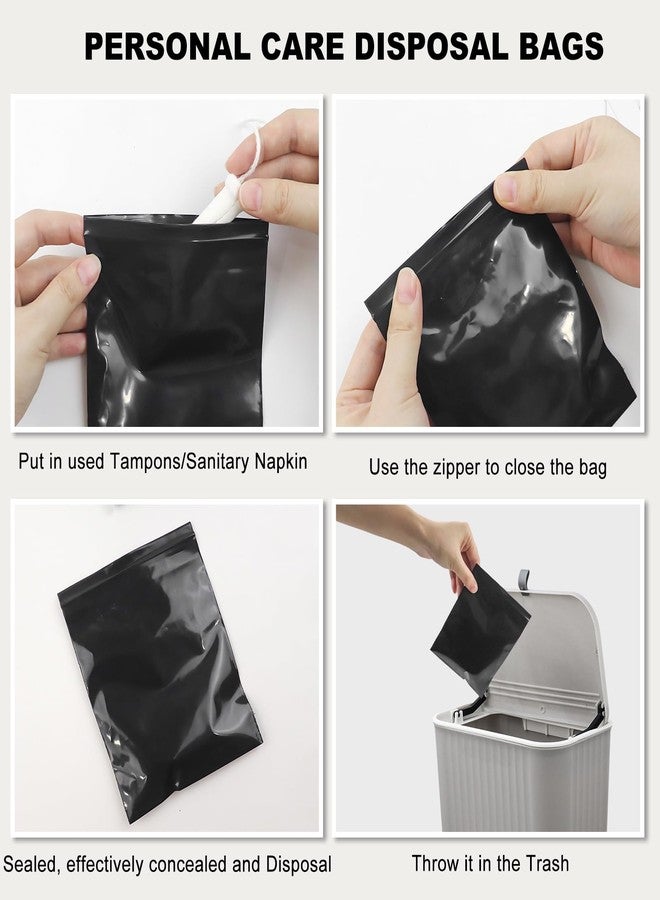 FAOEHN Tampon Disposal Bags Pack of 101,Black Sealable and Prevents Odours Feminine Hygiene Disposal Bag with Storage Bag 4.7x6 inches Opaque Sanitary Trash Bags for Tampons,Hygienic Products - Image 5