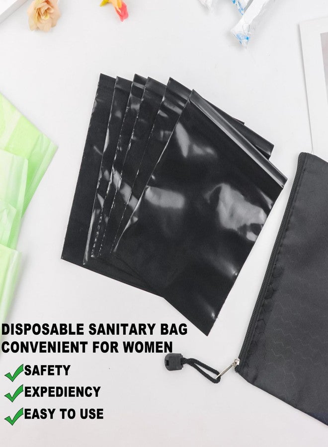 FAOEHN Tampon Disposal Bags Pack of 101,Black Sealable and Prevents Odours Feminine Hygiene Disposal Bag with Storage Bag 4.7x6 inches Opaque Sanitary Trash Bags for Tampons,Hygienic Products - Image 3