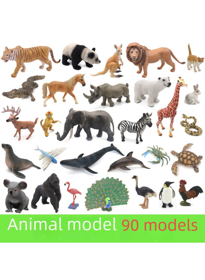 Simulation Animal Model Wild Animal Marine Life Home Decoration Children's Early Education Toys-Color:M4274b Siamese Cat - Image 2