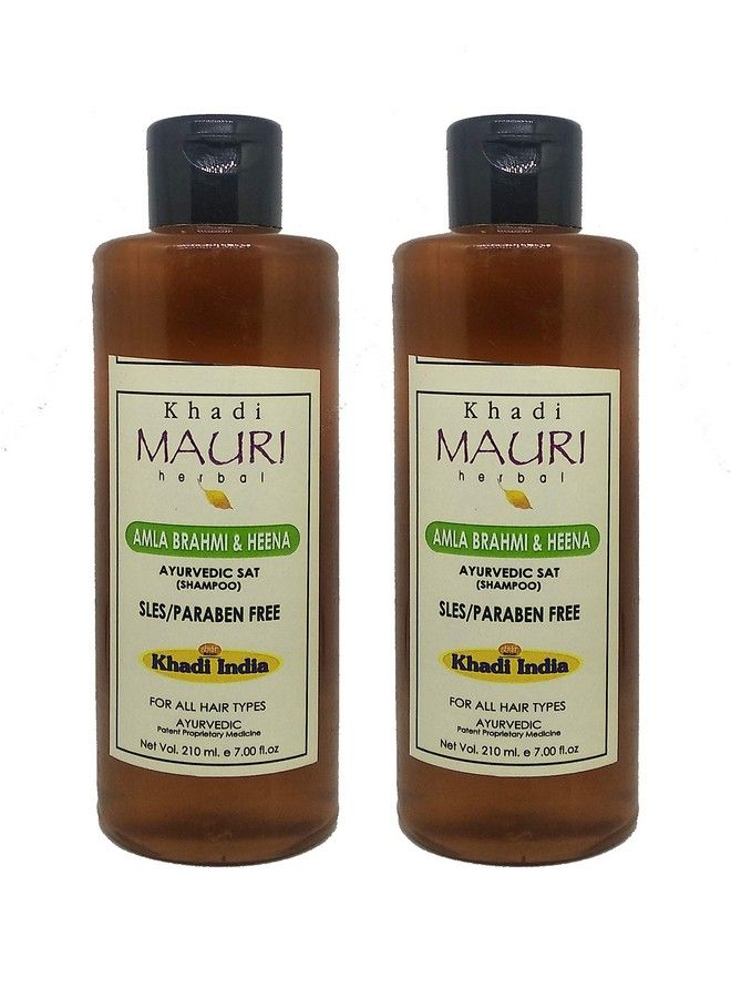 Khadi MAURI Amla Brahmi & Heena Shampoo Pack Of 2 (420 Ml) - Image 1
