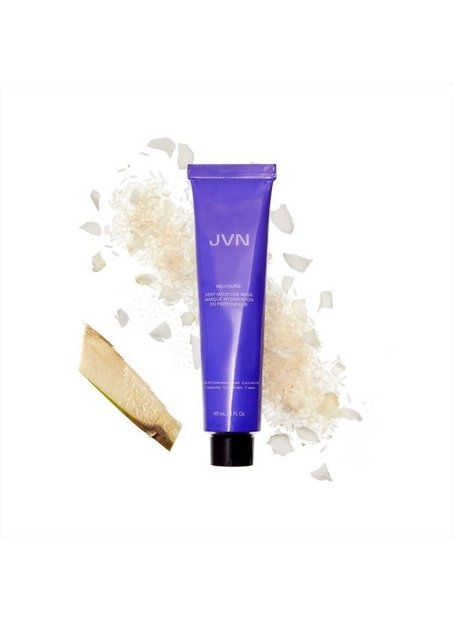 JVN Nurture Deep Moisture Mask, Hydrating Hair Mask Conditioning Treatment, Reduces Frizz & Adds Nourishment, All Hair Types, Sulfate Free (5 Fl Oz)  - Image 4
