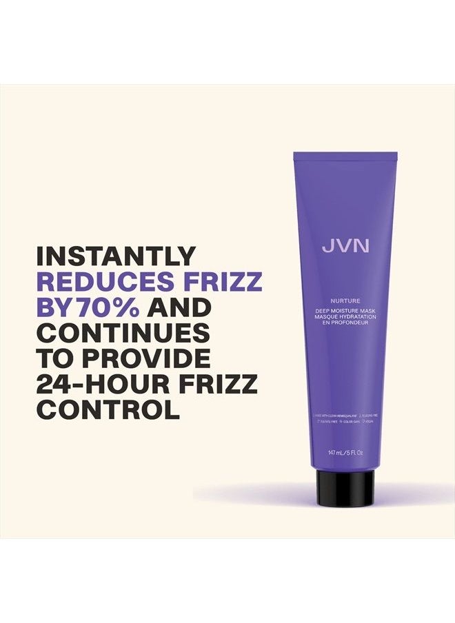 JVN Nurture Deep Moisture Mask, Hydrating Hair Mask Conditioning Treatment, Reduces Frizz & Adds Nourishment, All Hair Types, Sulfate Free (5 Fl Oz)  - Image 3
