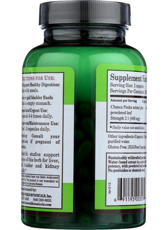 Whole World Botanicals عشبة تشانكا بييدرا الملكية لدعم الكبد والمرارة - 400 ملغ - 120 كبسولة نباتية - Image 2