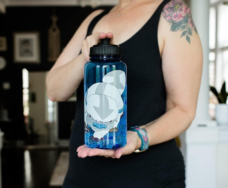 Silver Buffalo Avatar: The Last Airbender Appa Paw Up 33-Ounce Sports Water Bottle | BPA-Free Plastic Water Jug With Spout Lid | Hydration For Outdoor Activities  Gym | Official Nickelodeon Drinkware  Anime Gifts - Image 3