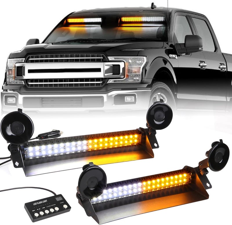 SMALLFATW Emergency Dash Strobe Light 20 LED Warning Hazard Flashing Light Bar - Image 1