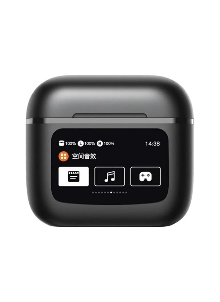 FARROBIZZ Earbuds Pro With LED Touch Control Screen True Wireless EarPods Active Noise Cancellation ANC Headphones Strong Battery Health Water Resistance Superior Sound Quality 6Mic Technology(BLACK)  - Image 2