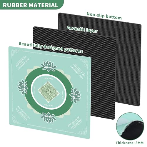 czzwak American Mahjong Game Mat AntiSlip Neoprene Noise Reduction WrinkleResistant Odorless PAHFree Includes Rules Ultimate Mahjong Gift Green - Image 5